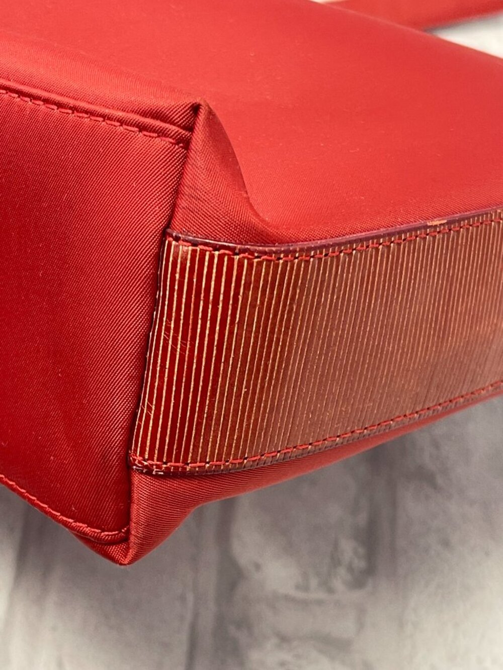 Givenchy Vintage Nylon Shoulder Bag w/ Leather Trim in Red - Preowned - Picture 8 of 15